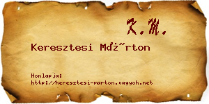 Keresztesi Márton névjegykártya